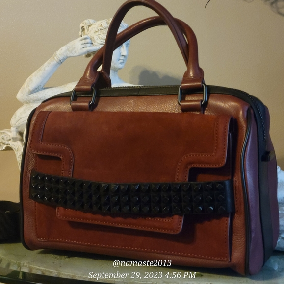 L.A.M.B. by Gwen Stefani Studded Front Pocket Crossbody Bag Luxury Designer #516 - Picture 9 of 13